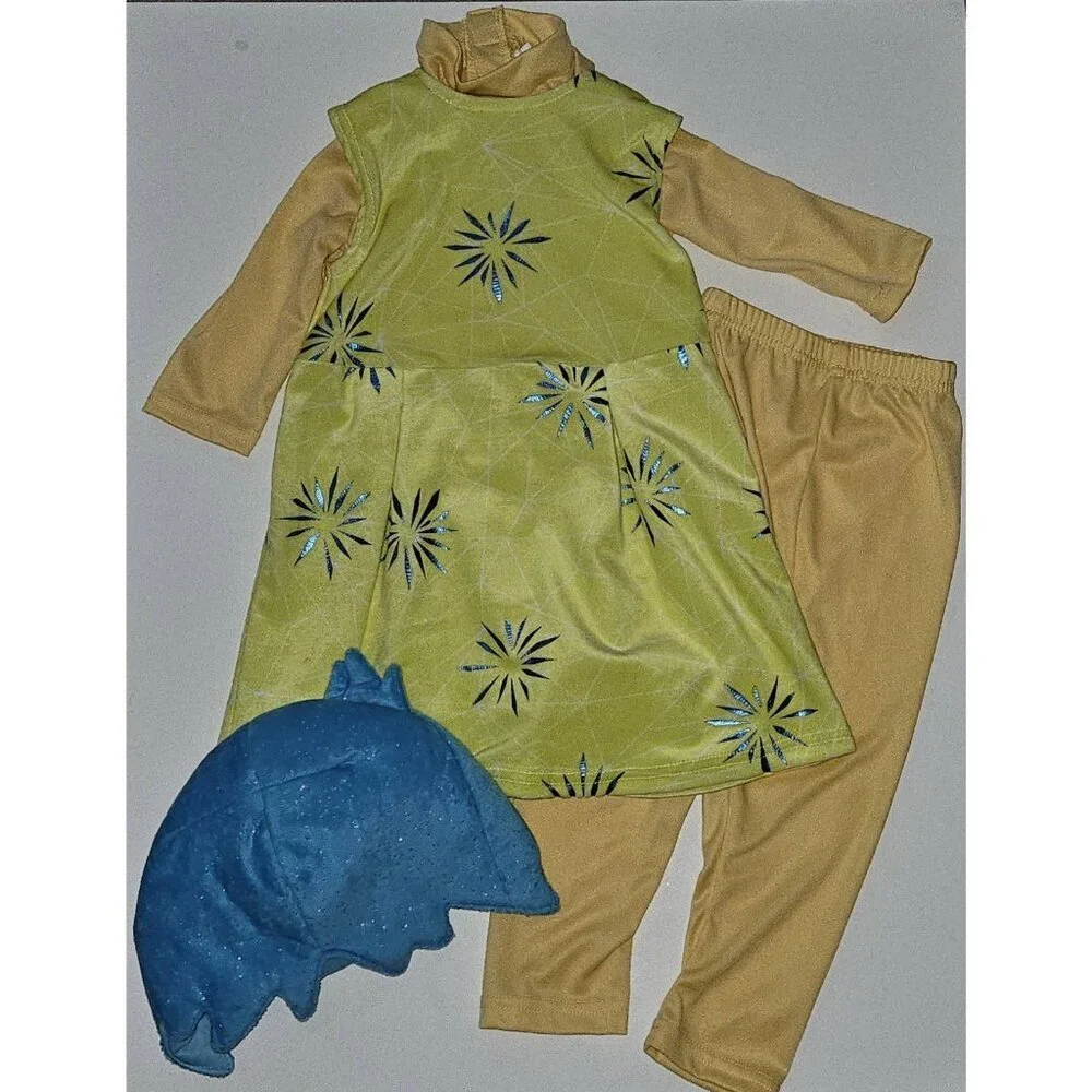 Disney Inside Out Joy Halloween Costume Baby 12-18 Months Dress Shirt Pants Wig
